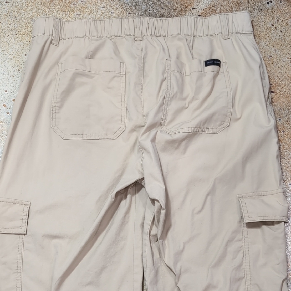Sanctuary | Lightweight Cotton Stretch Light Tan Cargo Pants Size XXL - Picture 10 of 12